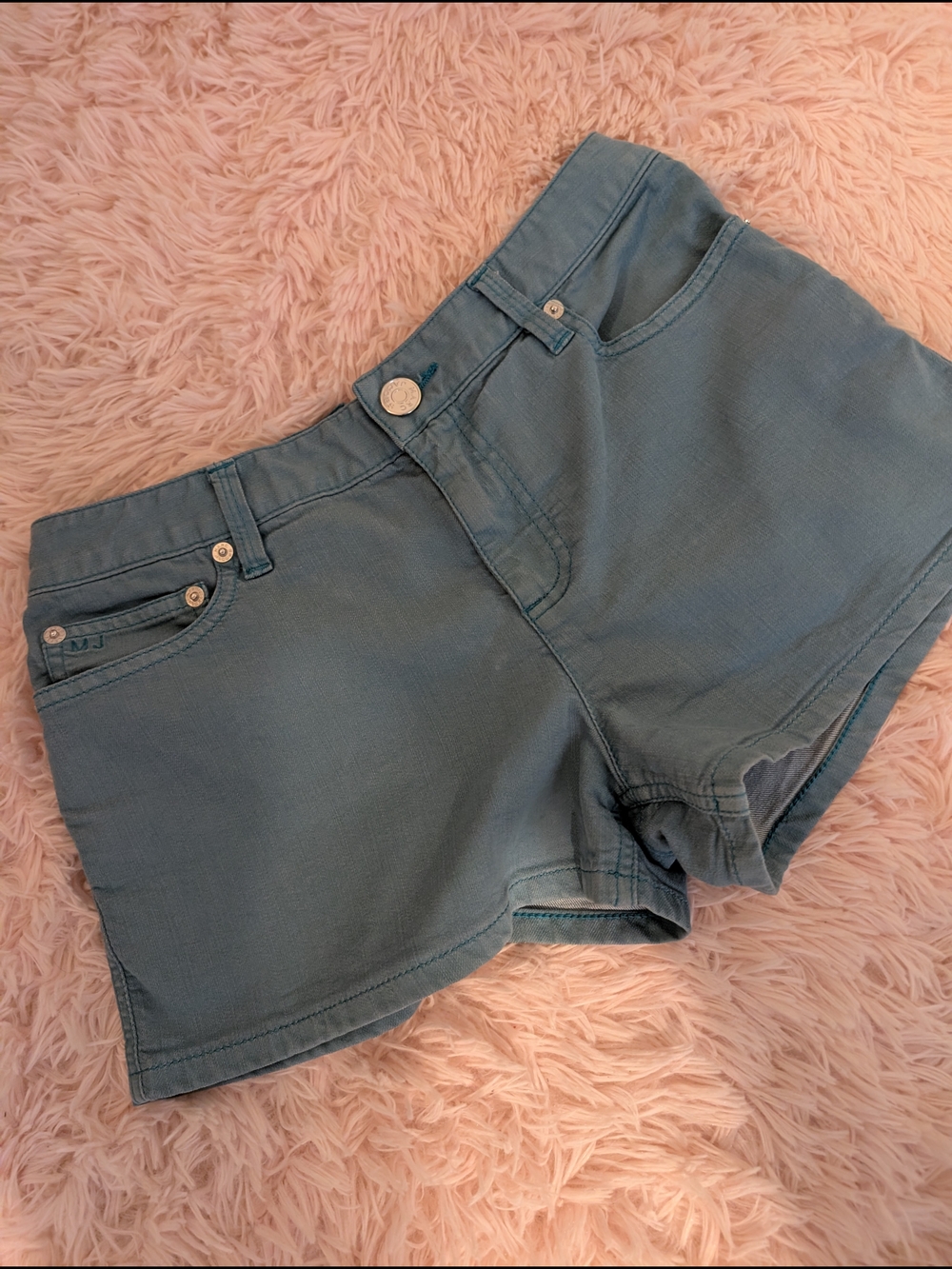 Marc Jacobs Light Teal Casual Denim Shorts